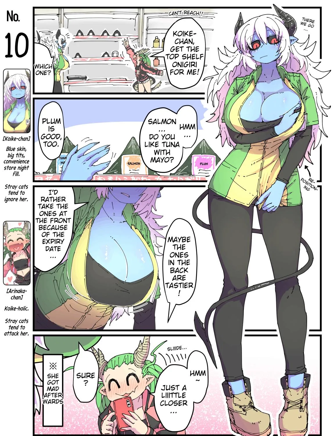 A Blue-Skinned Convenience Store Worker And Her Pals Chapter 10 page 1 - MangaKakalot