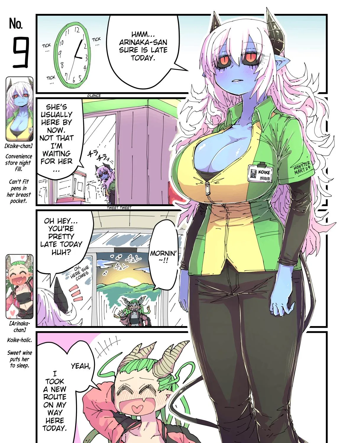 A Blue-Skinned Convenience Store Worker And Her Pals Chapter 9 page 1 - MangaKakalot