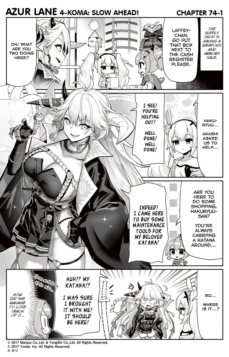 Azur Lane 4-koma: Slow Ahead Chapter 74 page 1 - MangaKakalot