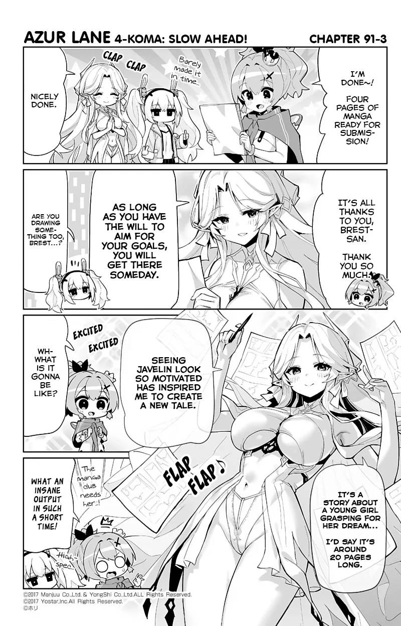 Azur Lane 4-koma: Slow Ahead Chapter 91 page 3 - MangaKakalot