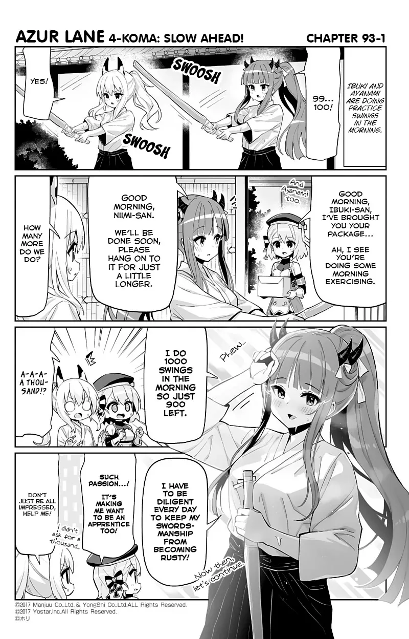 Azur Lane 4-koma: Slow Ahead Chapter 93 page 1 - MangaKakalot