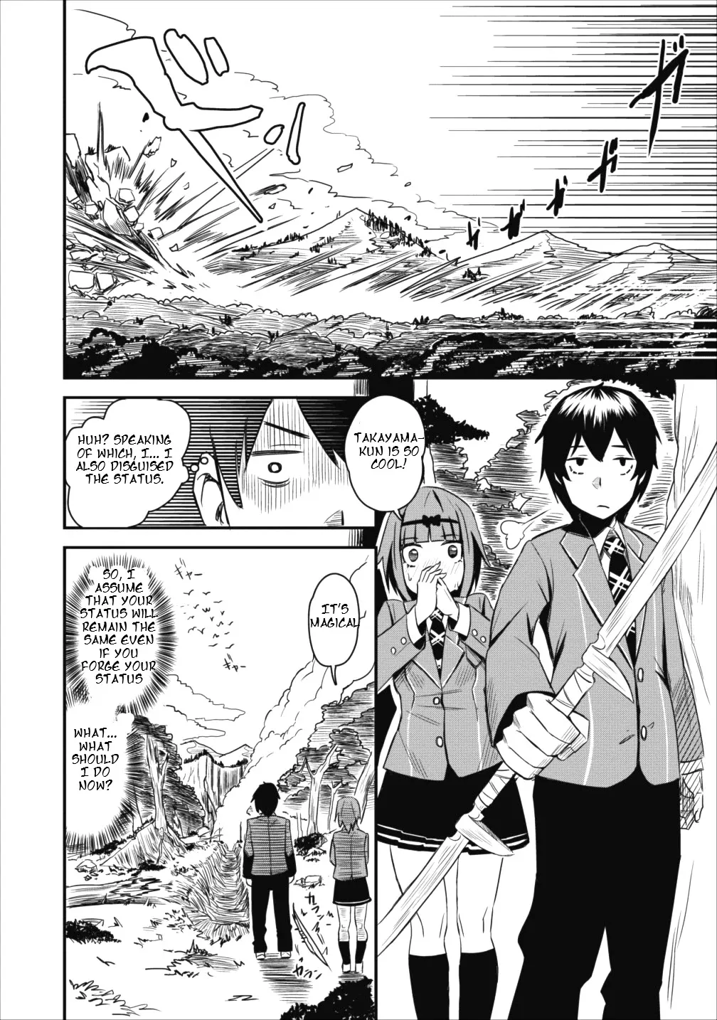 Class-goto Shuudan Teni Shimashita ga, ichiban Tsuyoi Ore wa Saijaku no Shounin ni Gisouchuu Chapter 1 page 26 - MangaNato