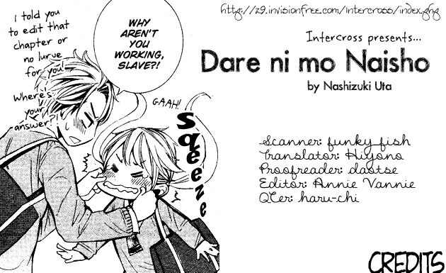 Dare Nimo Naisho (Nashizuki Uta) Chapter 0.1 page 1 - MangaKakalot