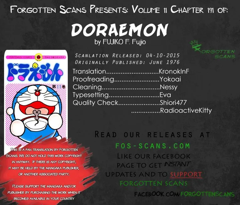 Doraemon Chapter 191 page 1 - MangaNato