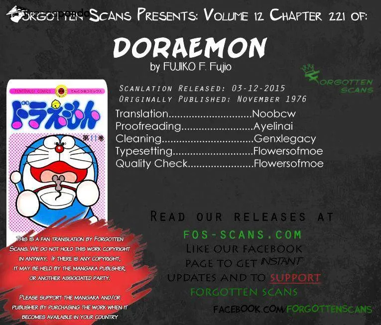 Doraemon Chapter 221 page 1 - MangaNato