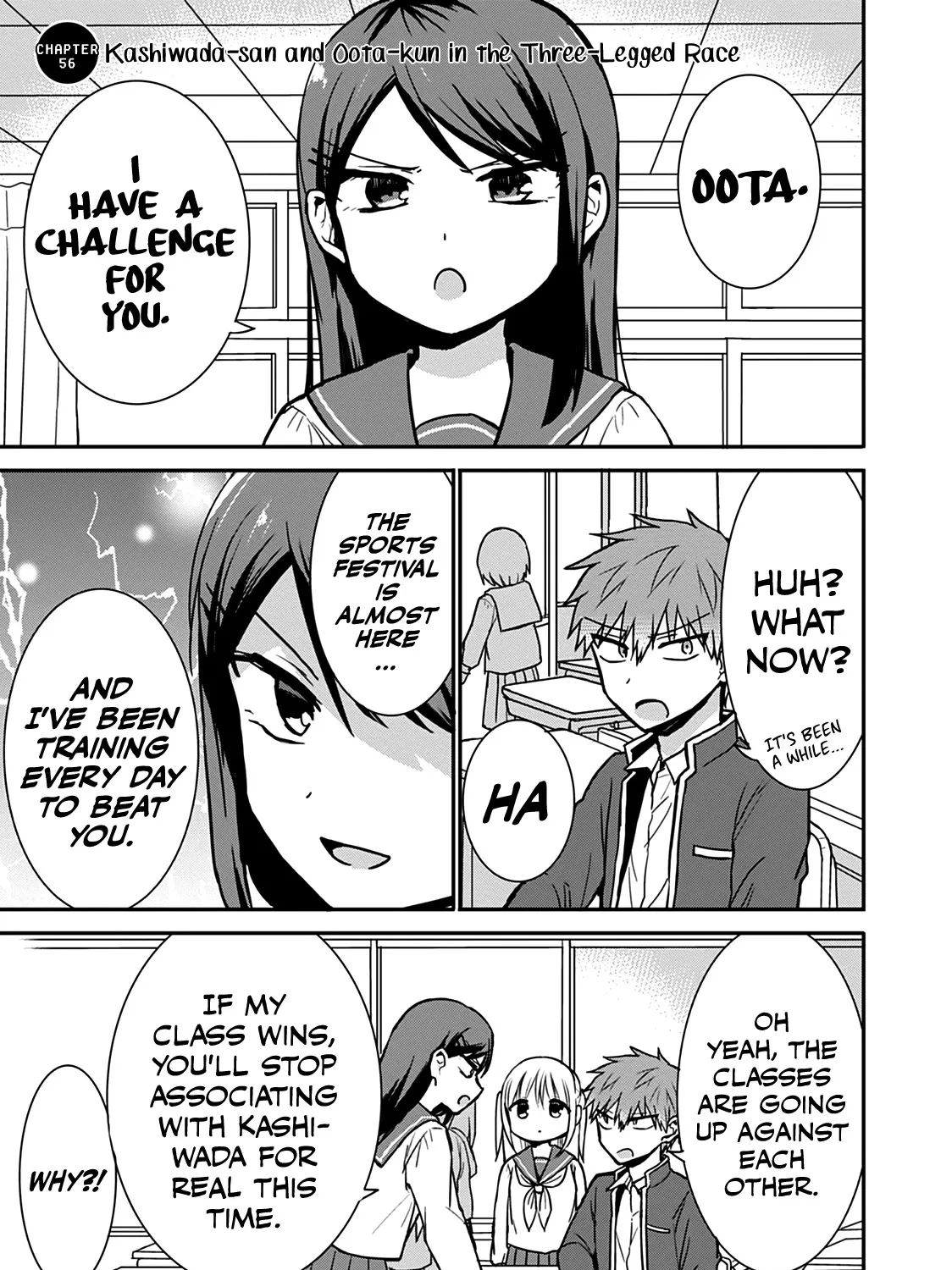 Expressionless Kashiwada-San And Emotional Oota-Kun Chapter 56 page 1 - MangaNato