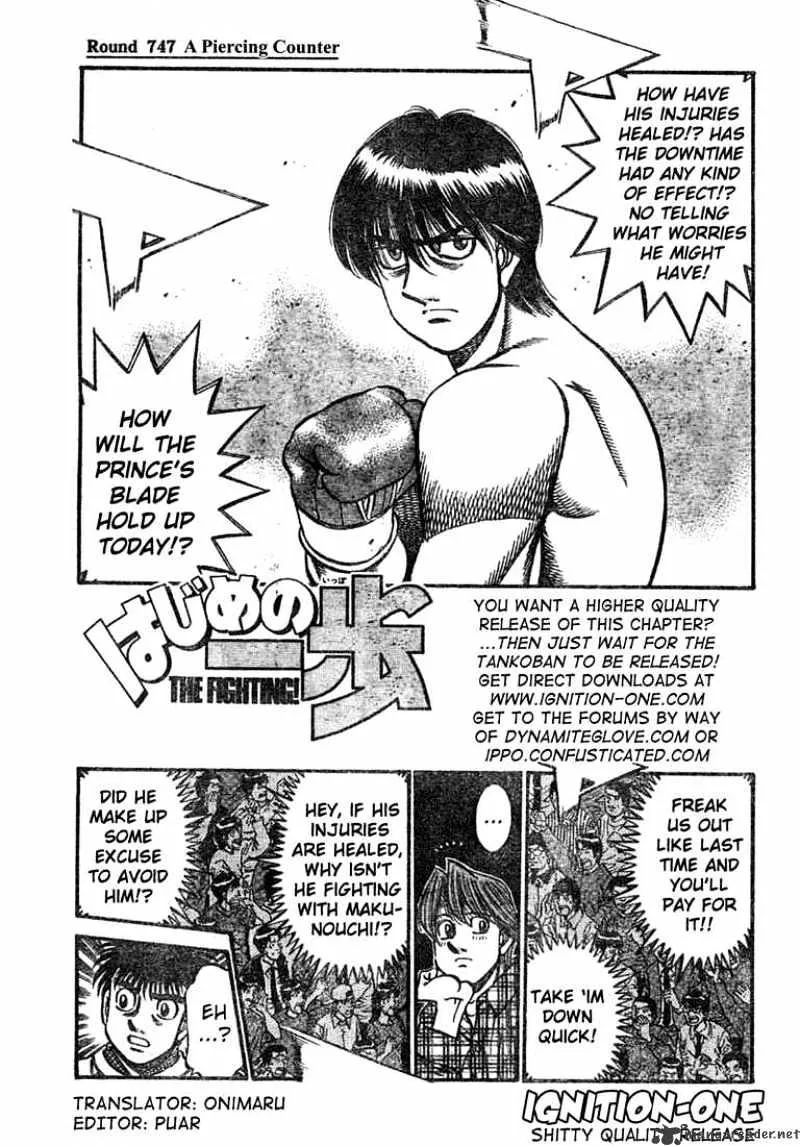 Hajime No Ippo Chapter 747 page 1 - Mangabat