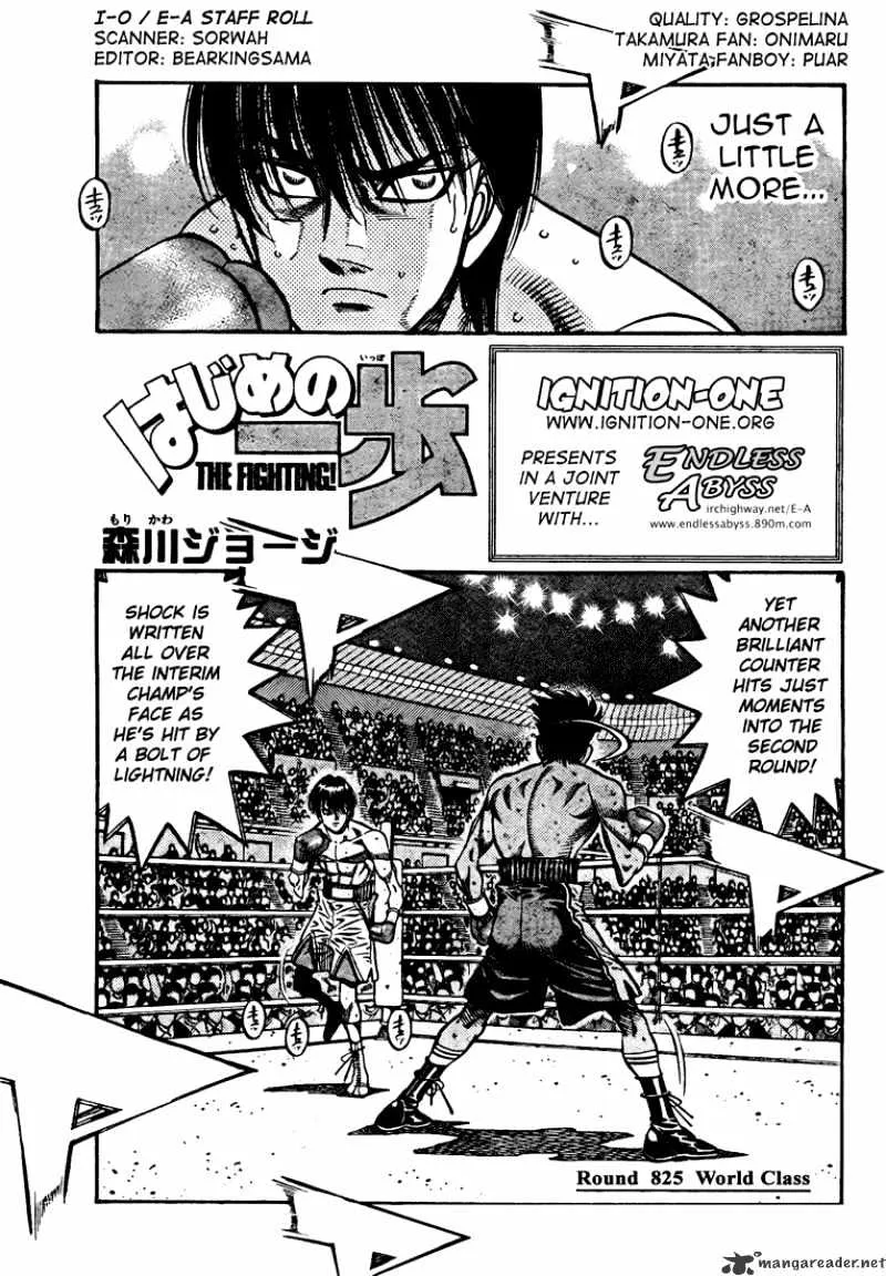 Hajime No Ippo Chapter 825 page 1 - Mangabat