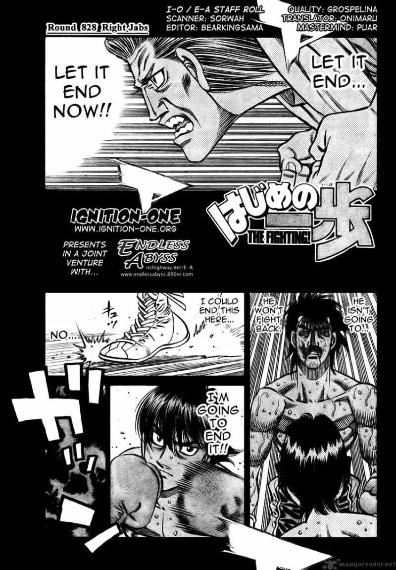 Hajime No Ippo Chapter 828 page 1 - Mangabat