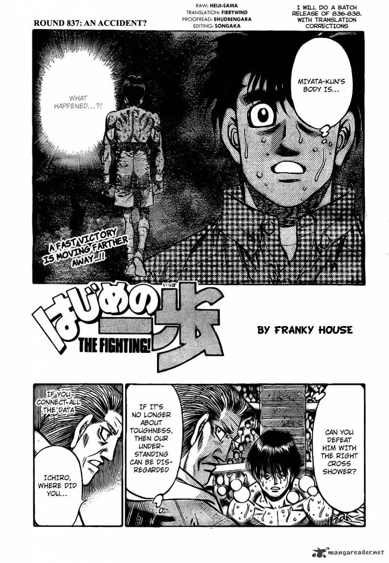 Hajime No Ippo Chapter 837 page 1 - Mangabat