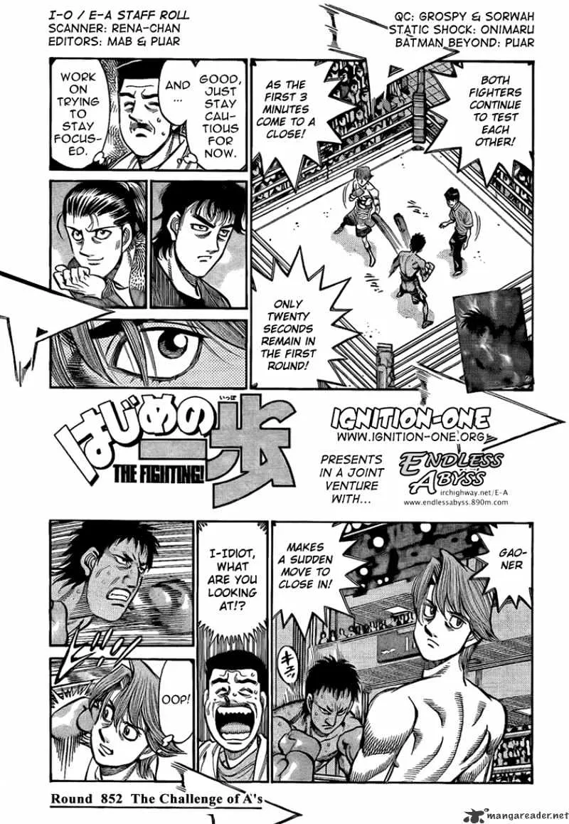 Hajime No Ippo Chapter 852 page 1 - Mangabat