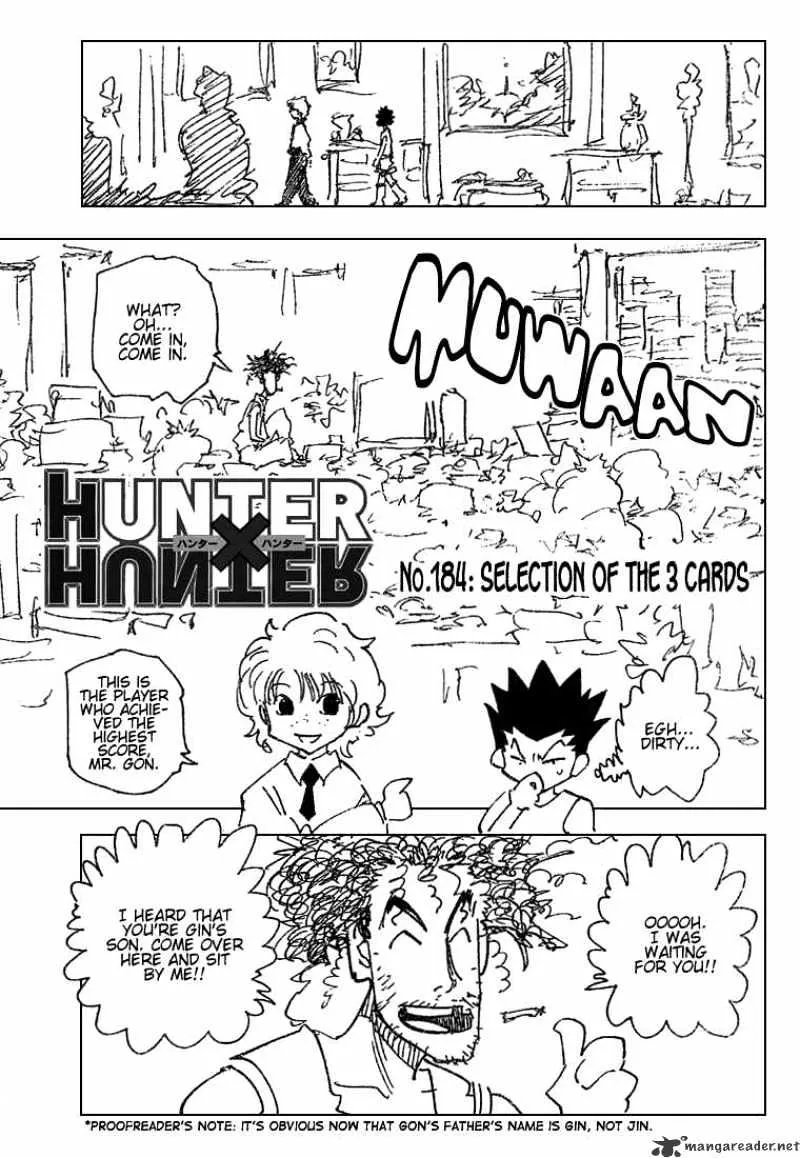 Hunter X Hunter Chapter 184 page 1 - MangaNato