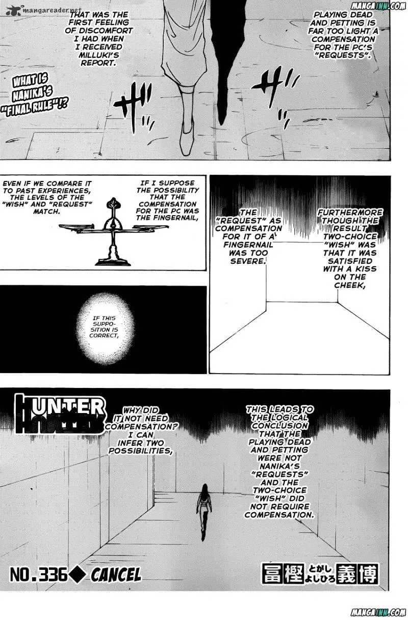 Hunter X Hunter Chapter 336 page 1 - MangaNato