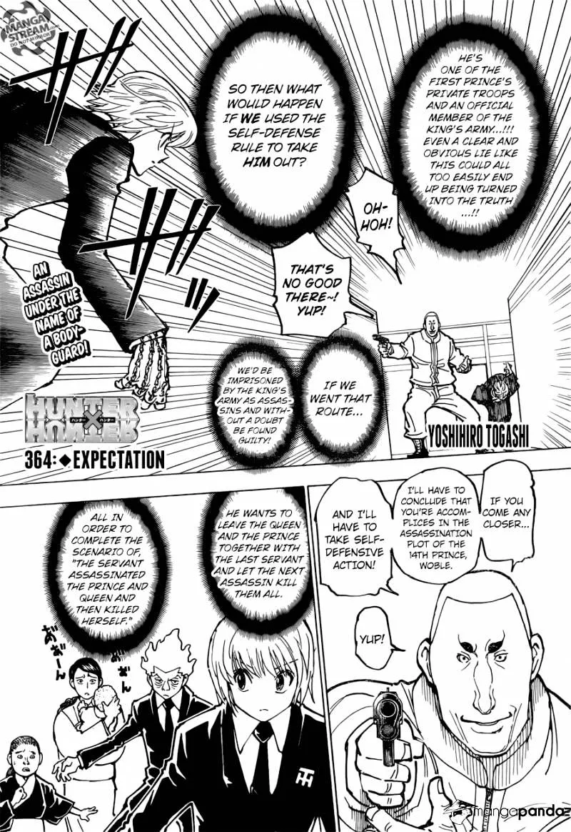 Hunter X Hunter Chapter 364 page 1 - MangaKakalot