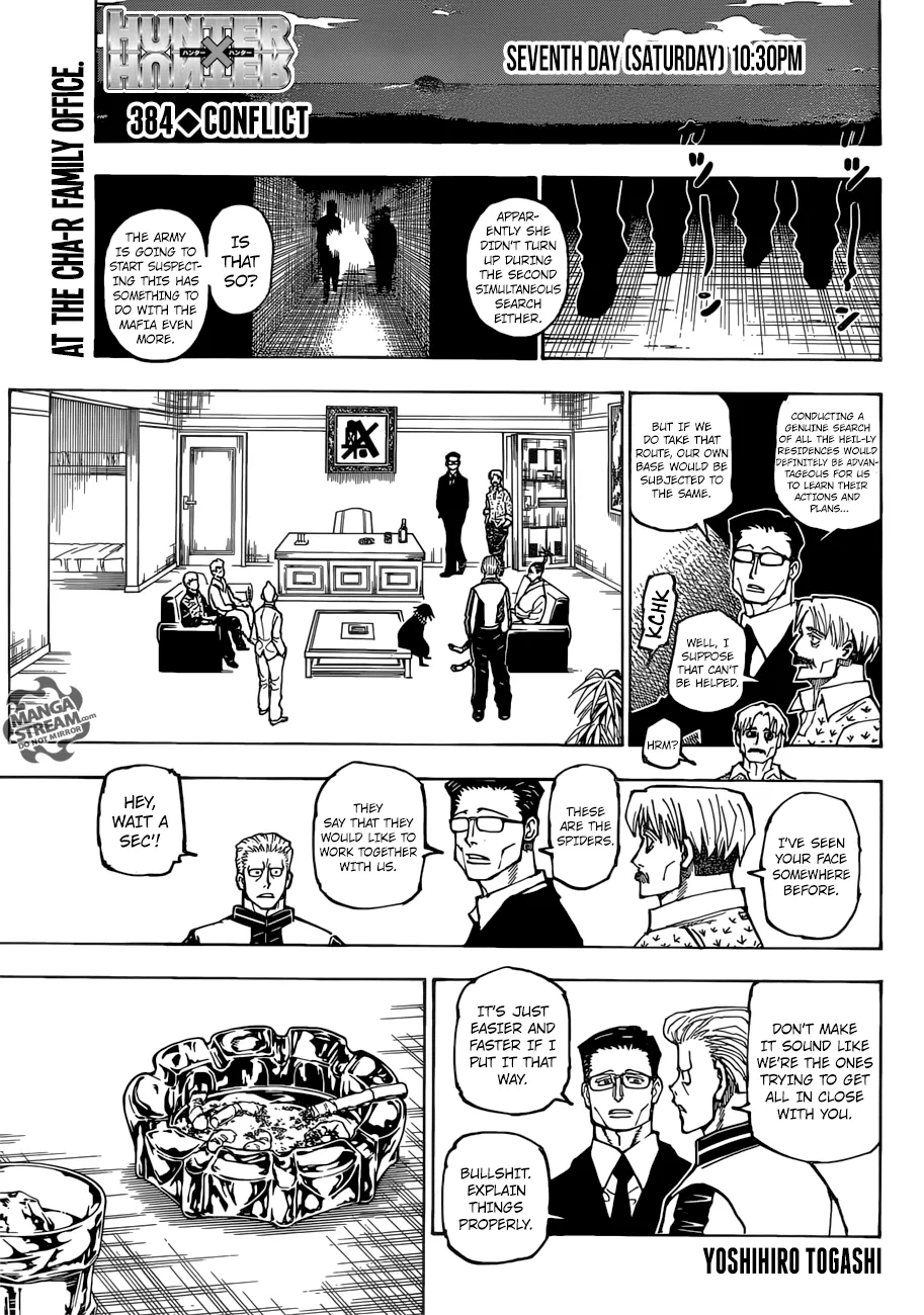 Hunter X Hunter Chapter 384 page 1 - MangaKakalot