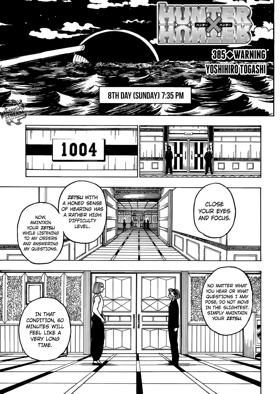 Hunter X Hunter Chapter 385 page 1 - MangaKakalot