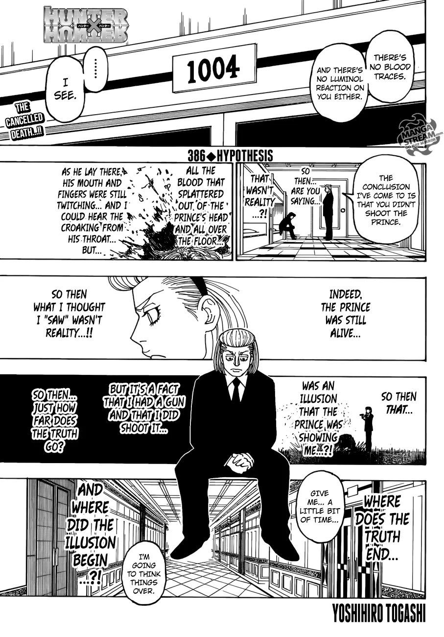 Hunter X Hunter Chapter 386 page 1 - MangaKakalot