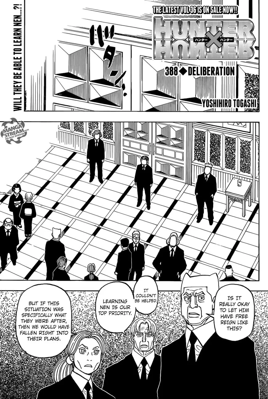 Hunter X Hunter Chapter 388 page 1 - MangaKakalot