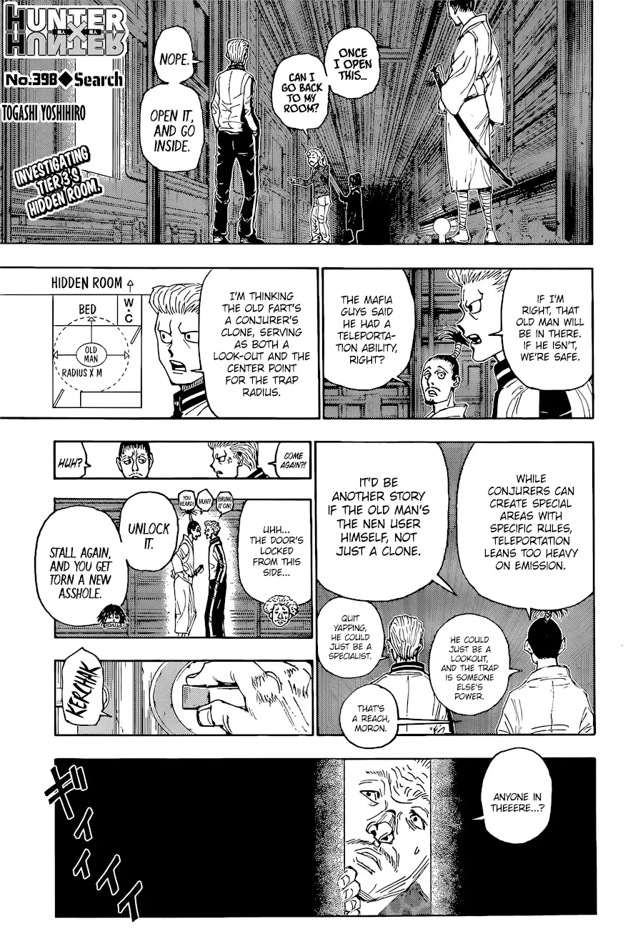 Hunter X Hunter Chapter 398 page 1 - MangaKakalot