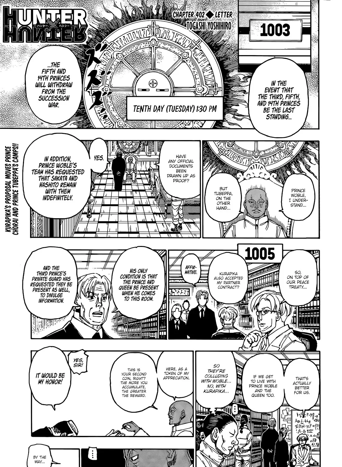 Hunter X Hunter Chapter 402 page 1 - MangaKakalot