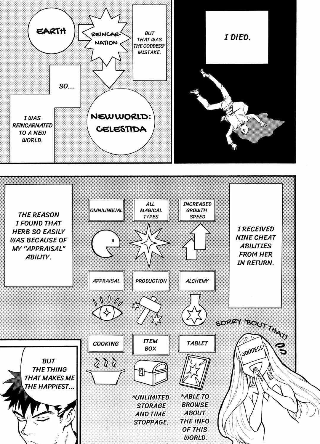 I May Be A Forty-Something Old Guy, But Some Goddess Gave Me Nine Cheat Abilities! Chapter 1 page 14 - MangaKakalot