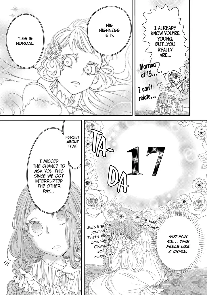 I Worked Myself To Death And Reincarnated As The Queen Of His Majesty, Who Is Younger Than Me! Chapter 3.4 page 1 - MangaKakalot