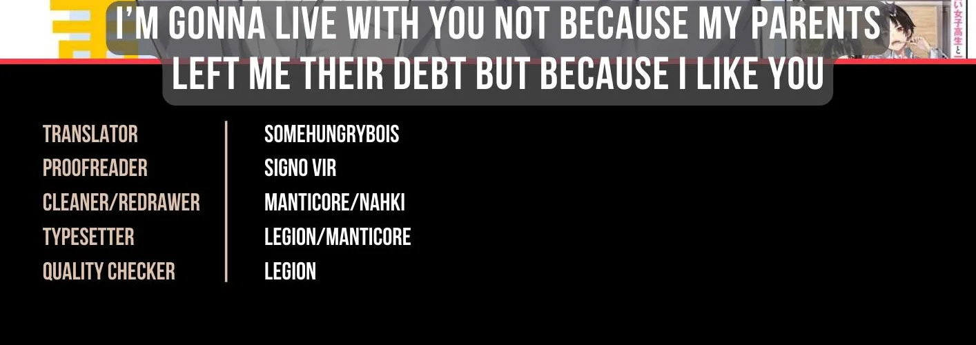 I’m Gonna Live With You Not Because My Parents Left Me Their Debt But Because I Like You Chapter 13 page 2 - Mangabat