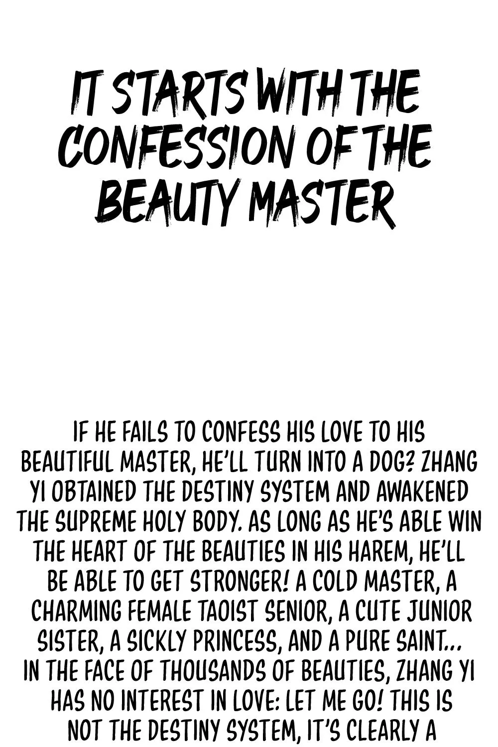 It Starts With The Confession To The Beauty Master - Page 1