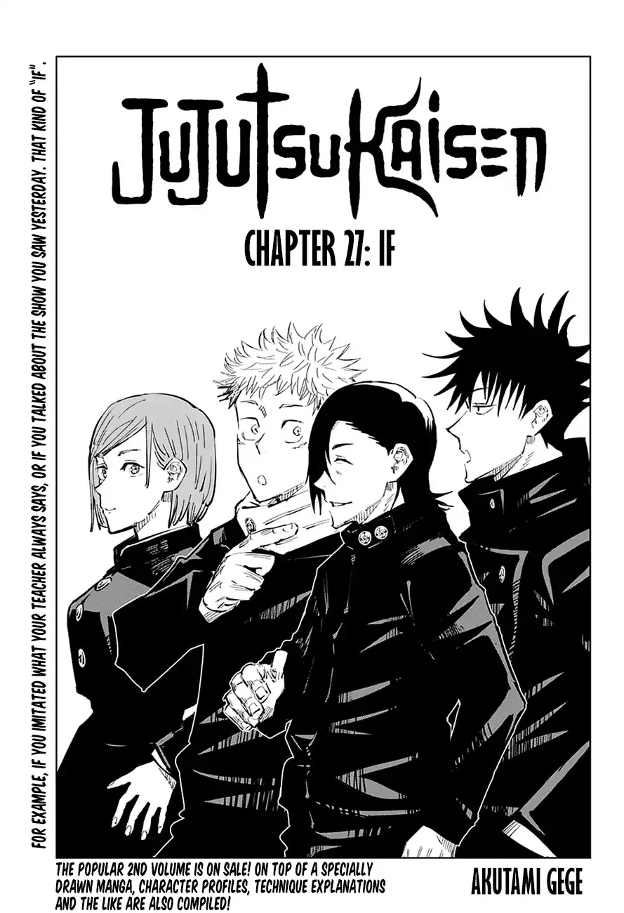 Jujutsu Kaisen Chapter 27 page 1 - MangaKakalot