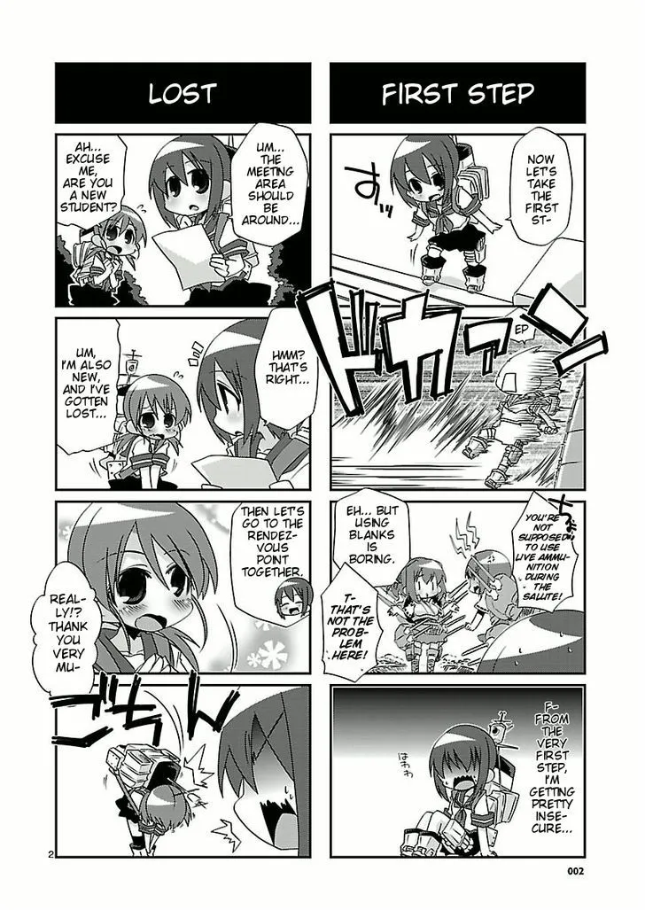 Kantai Collection - Kankore - 4-koma Comic - Fubuki, Ganbarimasu! - Page 1