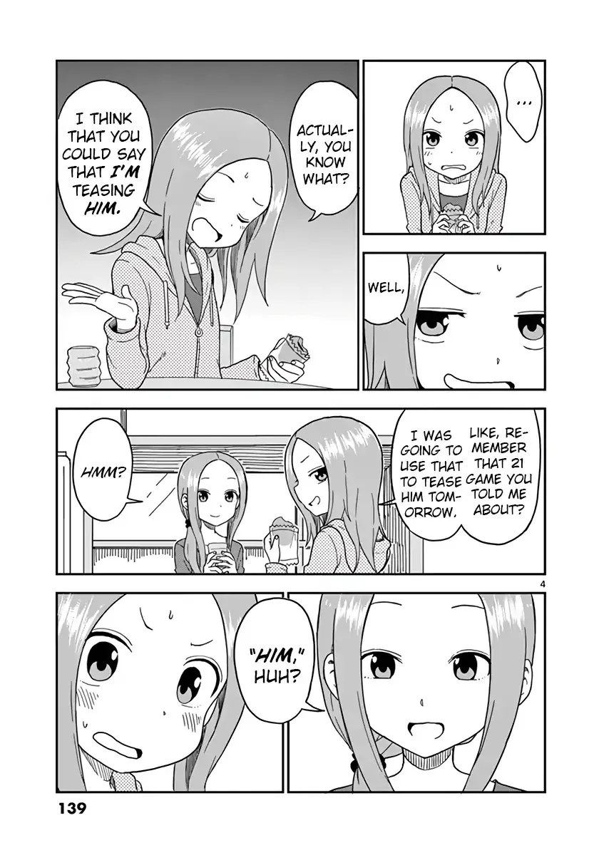 Karakai Jouzu No (Moto) Takagi-San Chapter 67.5 page 4 - MangaNato