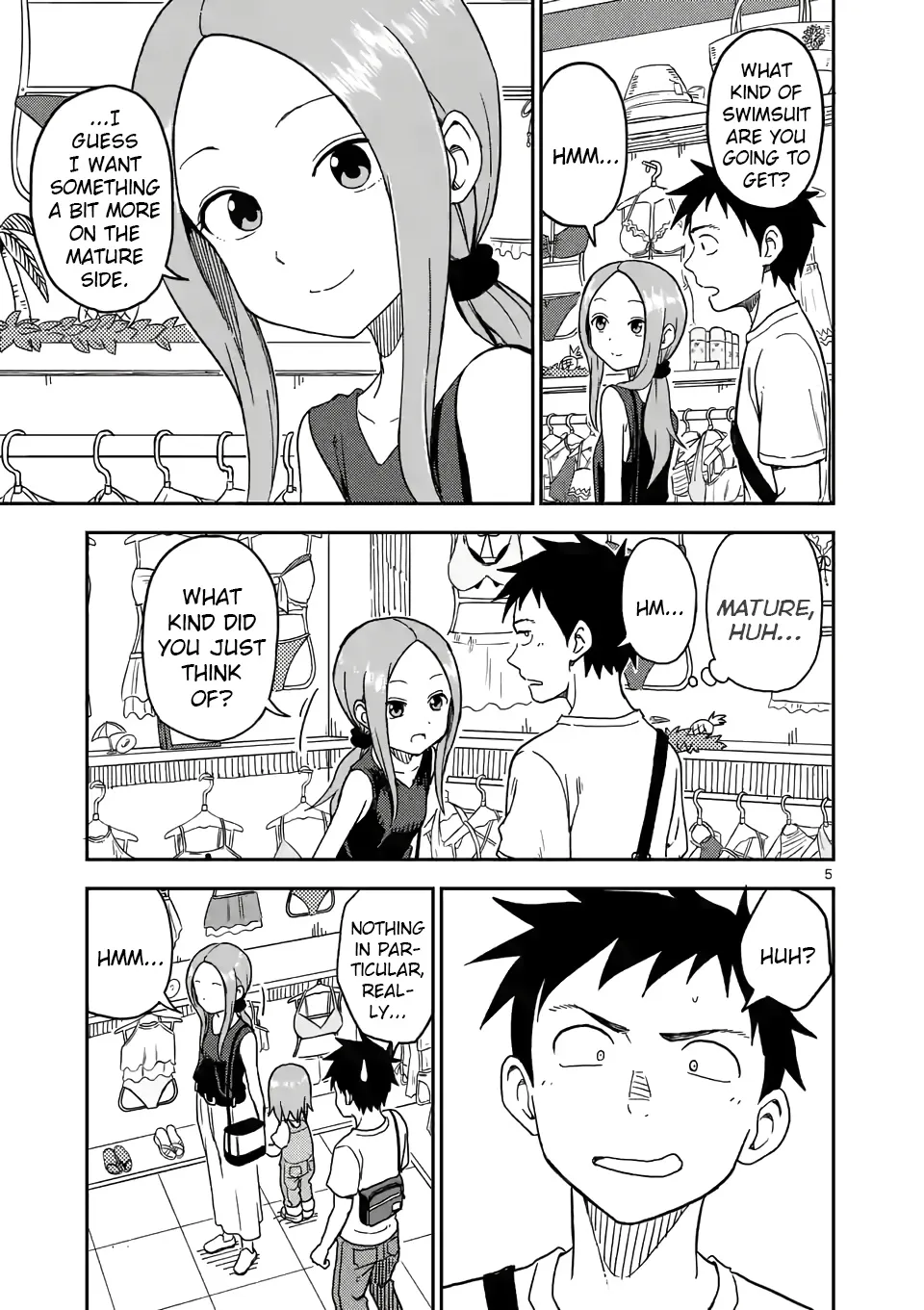 Karakai Jouzu No (Moto) Takagi-San Chapter 96 page 5 - MangaNato