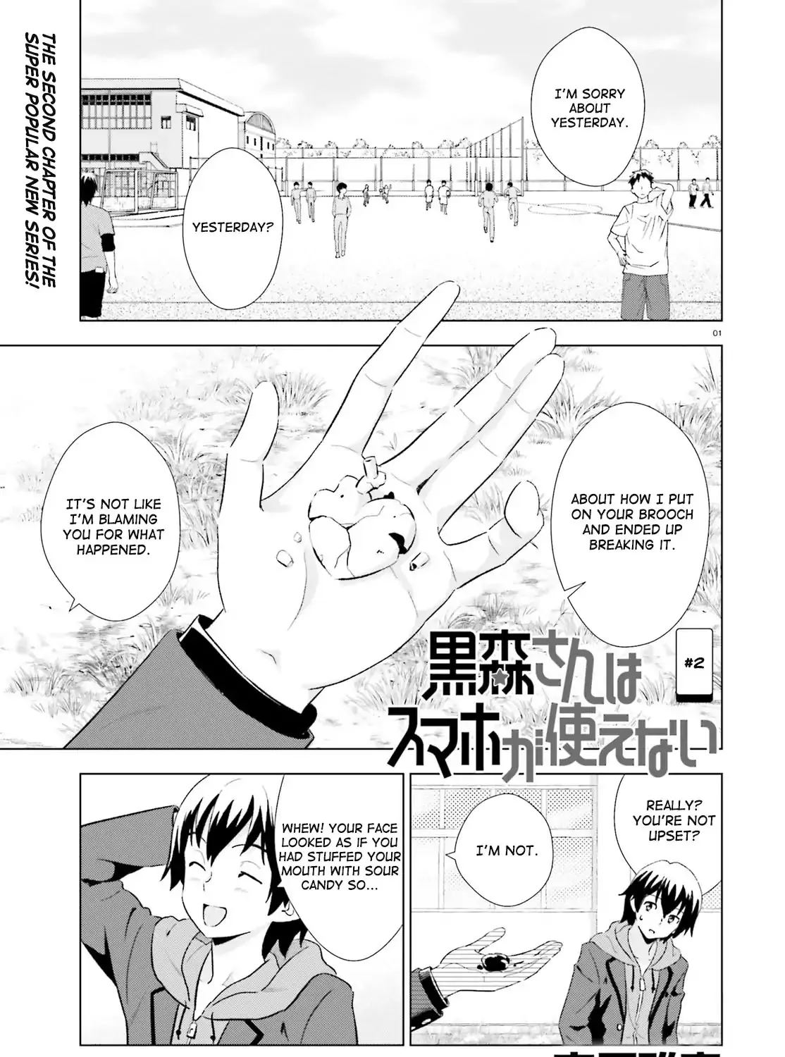 Kuromori-San Wa Smartphone Ga Tsukaenai Chapter 2 page 1 - MangaKakalot