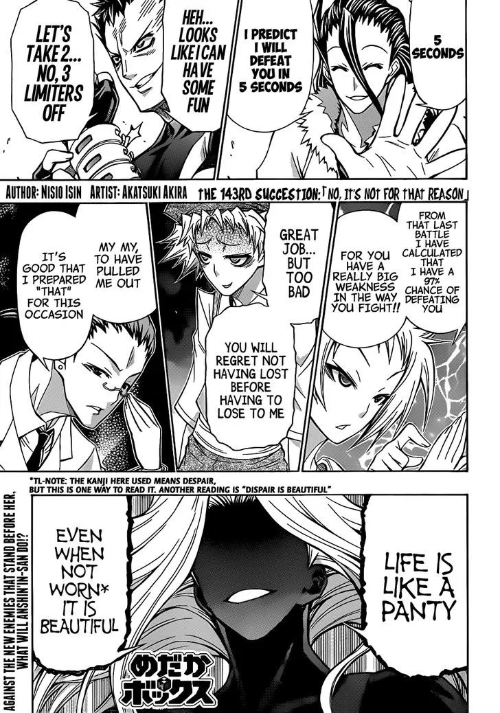 Medaka Box Chapter 143 page 3 - MangaNato