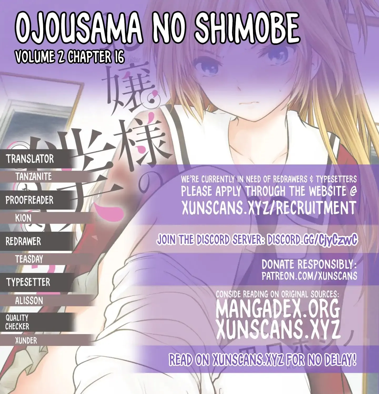 Ojousama No Shimobe Chapter 16 page 1 - MangaNato