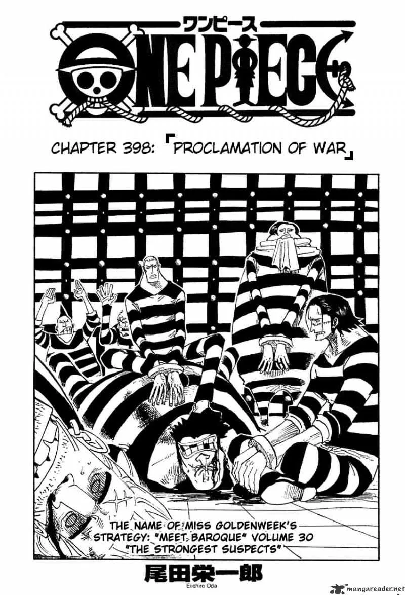 One Piece Chapter 398 page 1 - MangaNato