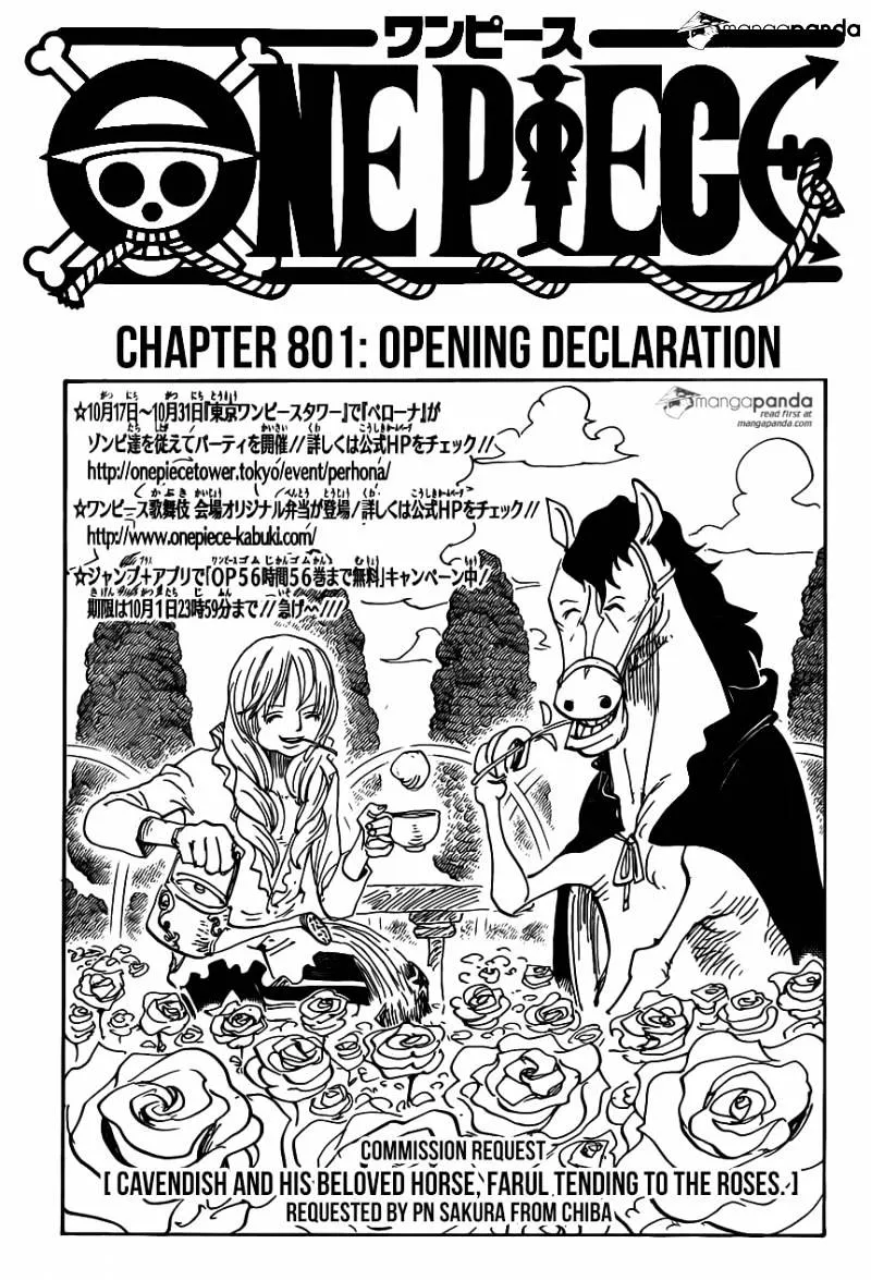 One Piece Chapter 801 page 1 - MangaNato