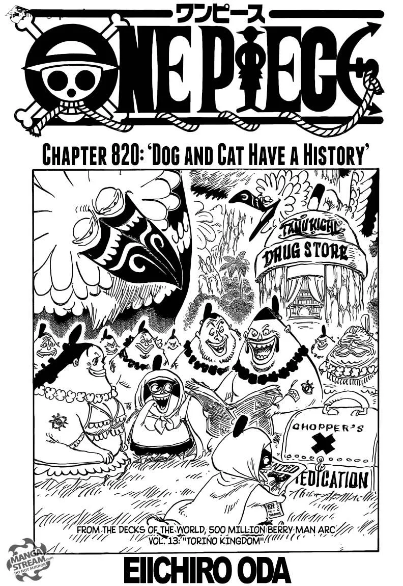 One Piece Chapter 820 page 1 - MangaNato