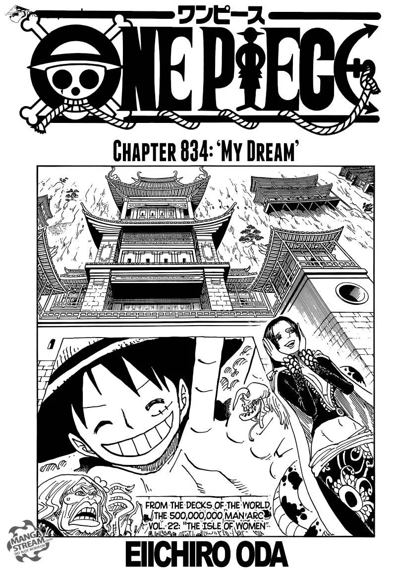 One Piece Chapter 834 page 1 - MangaNato