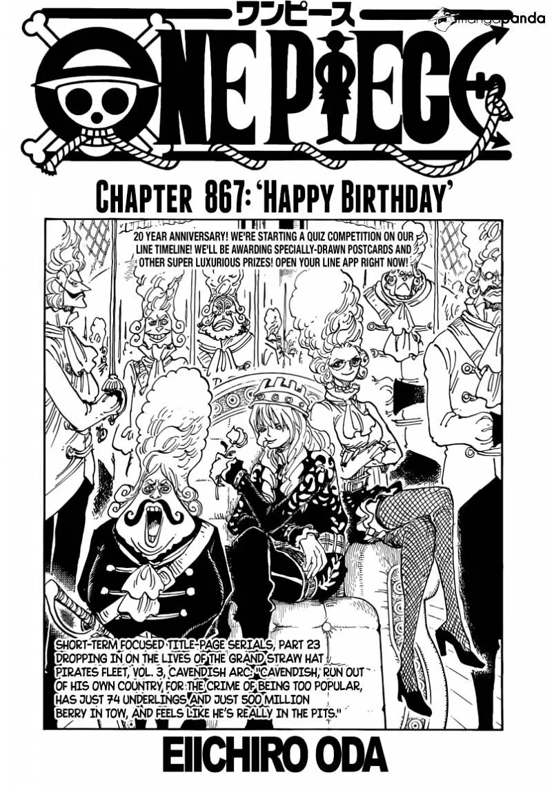 One Piece Chapter 867 page 1 - MangaNato