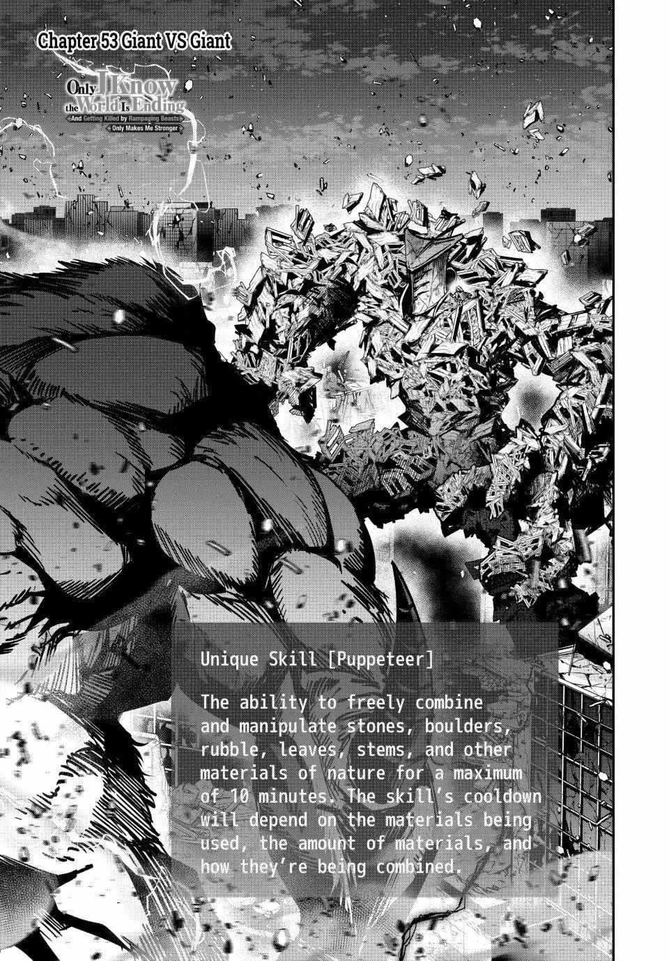 Only I Know The World Is Ending And Getting Killed By Rampaging Beasts Only Makes Me Stronger Chapter 53 page 2 - MangaNato