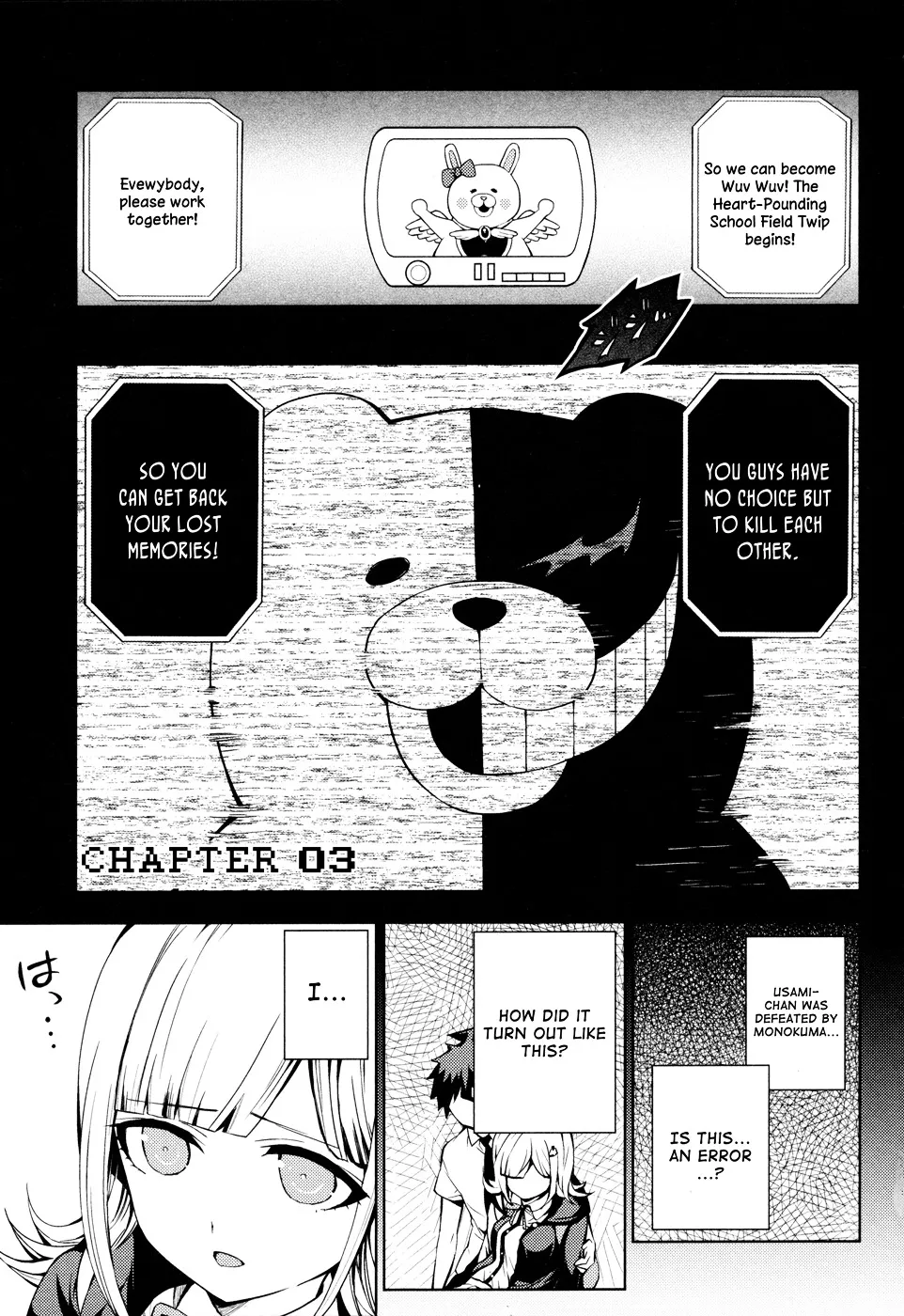 Super Danganronpa 2 - Nanami Chiaki no Sayonara Zetsubou Daibouken Chapter 3 page 1 - MangaNato