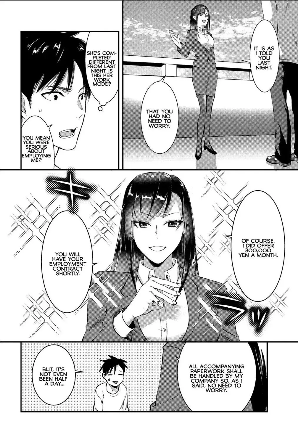 Tsuki 50-man Moratte mo Ikigai no Nai Tonari no Onee-san ni 30-man de Yatowarete "Okaeri" tte Iu Oshigoto ga Tanoshii Chapter 1 page 27 - MangaKakalot