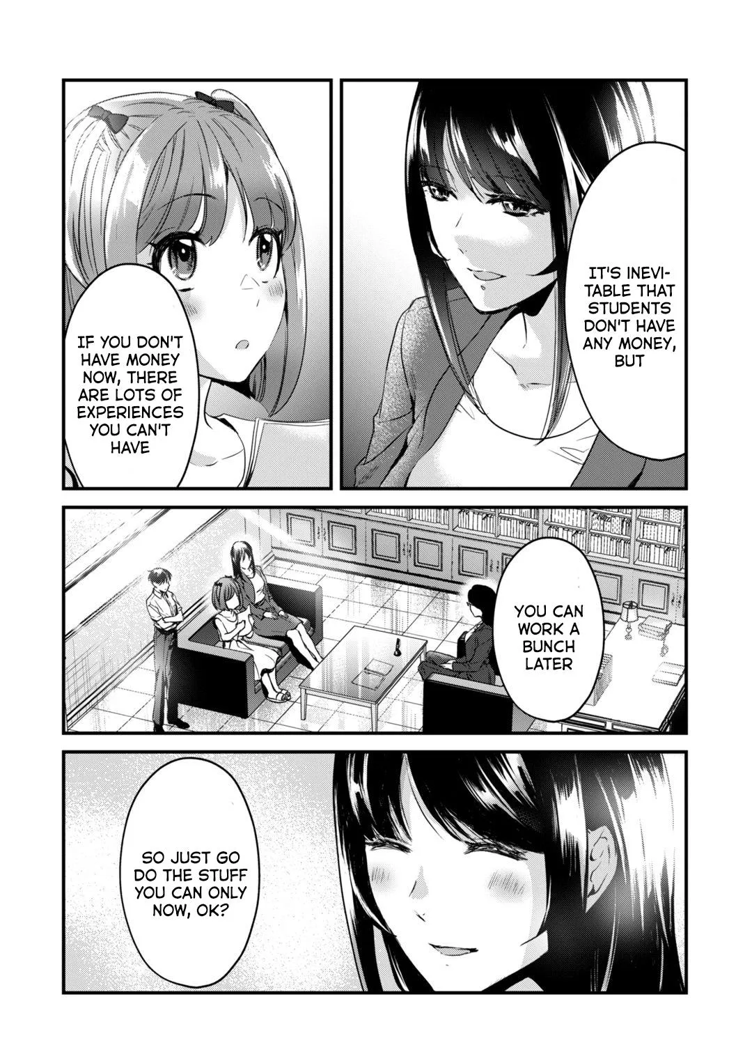 Tsuki 50-man Moratte mo Ikigai no Nai Tonari no Onee-san ni 30-man de Yatowarete "Okaeri" tte Iu Oshigoto ga Tanoshii Chapter 19 page 12 - MangaKakalot