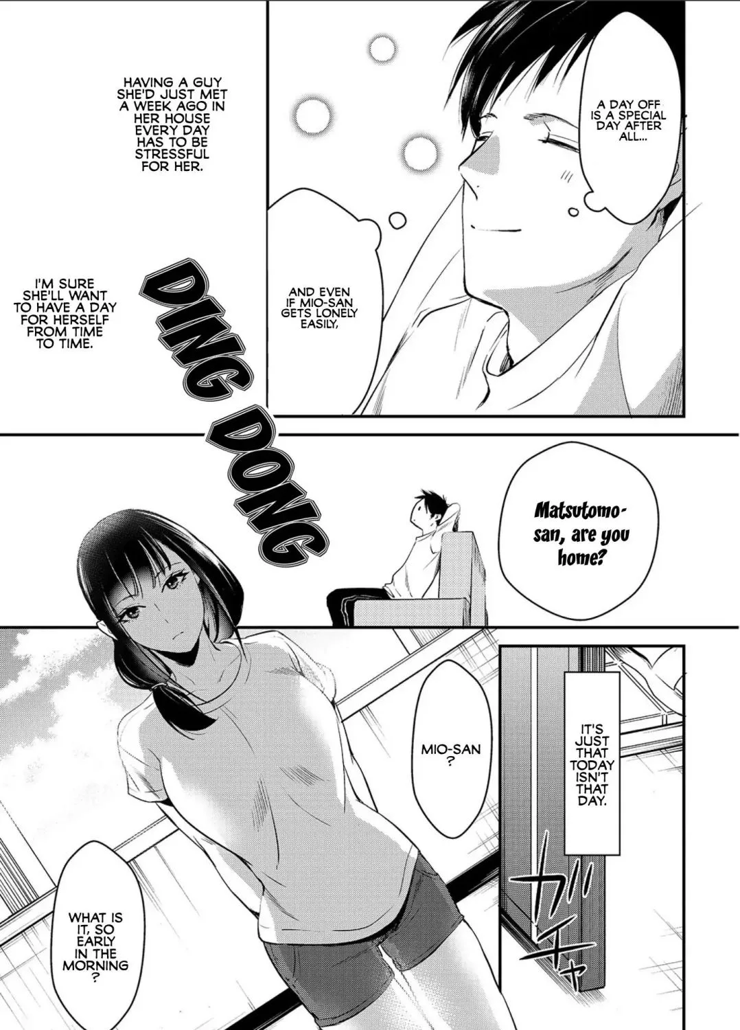 Tsuki 50-man Moratte mo Ikigai no Nai Tonari no Onee-san ni 30-man de Yatowarete "Okaeri" tte Iu Oshigoto ga Tanoshii Chapter 2 page 45 - MangaKakalot