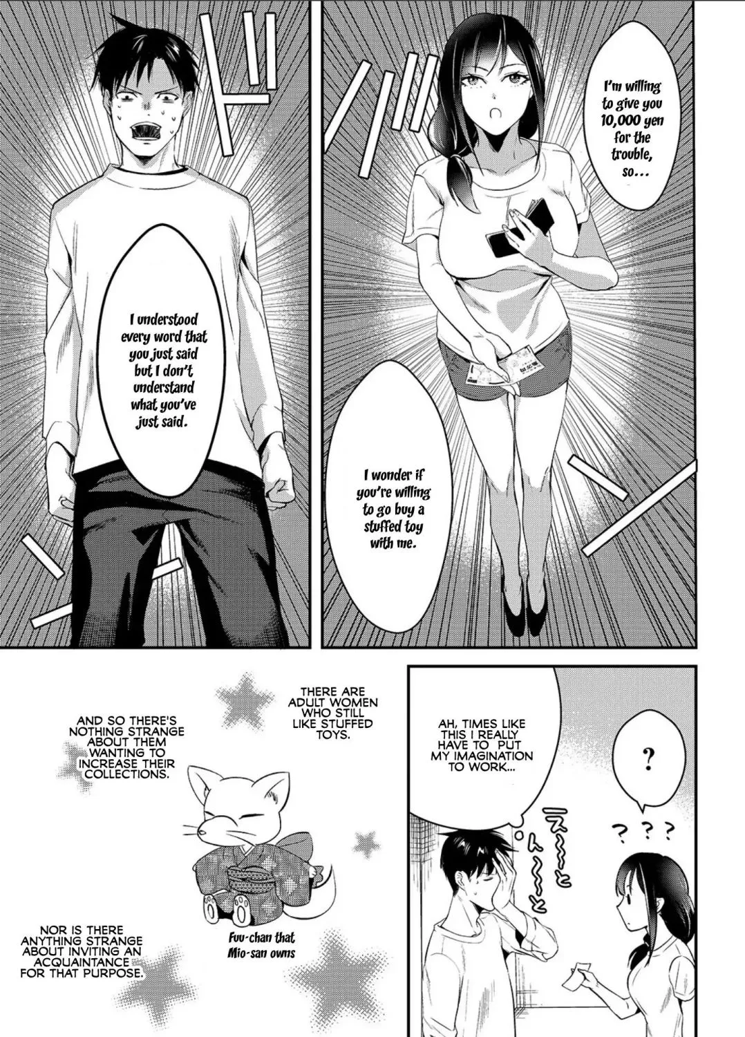 Tsuki 50-man Moratte mo Ikigai no Nai Tonari no Onee-san ni 30-man de Yatowarete "Okaeri" tte Iu Oshigoto ga Tanoshii Chapter 2 page 53 - MangaKakalot