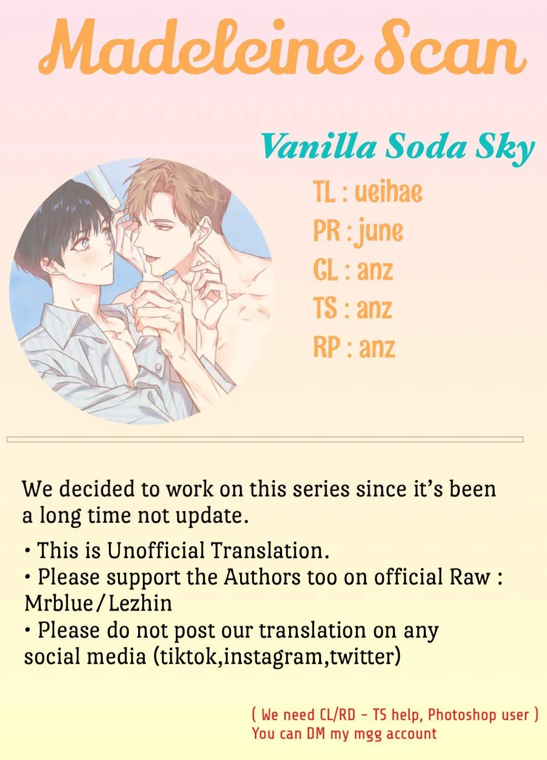 Vanilla Soda Sky Chapter 20 page 1 - MangaKakalot