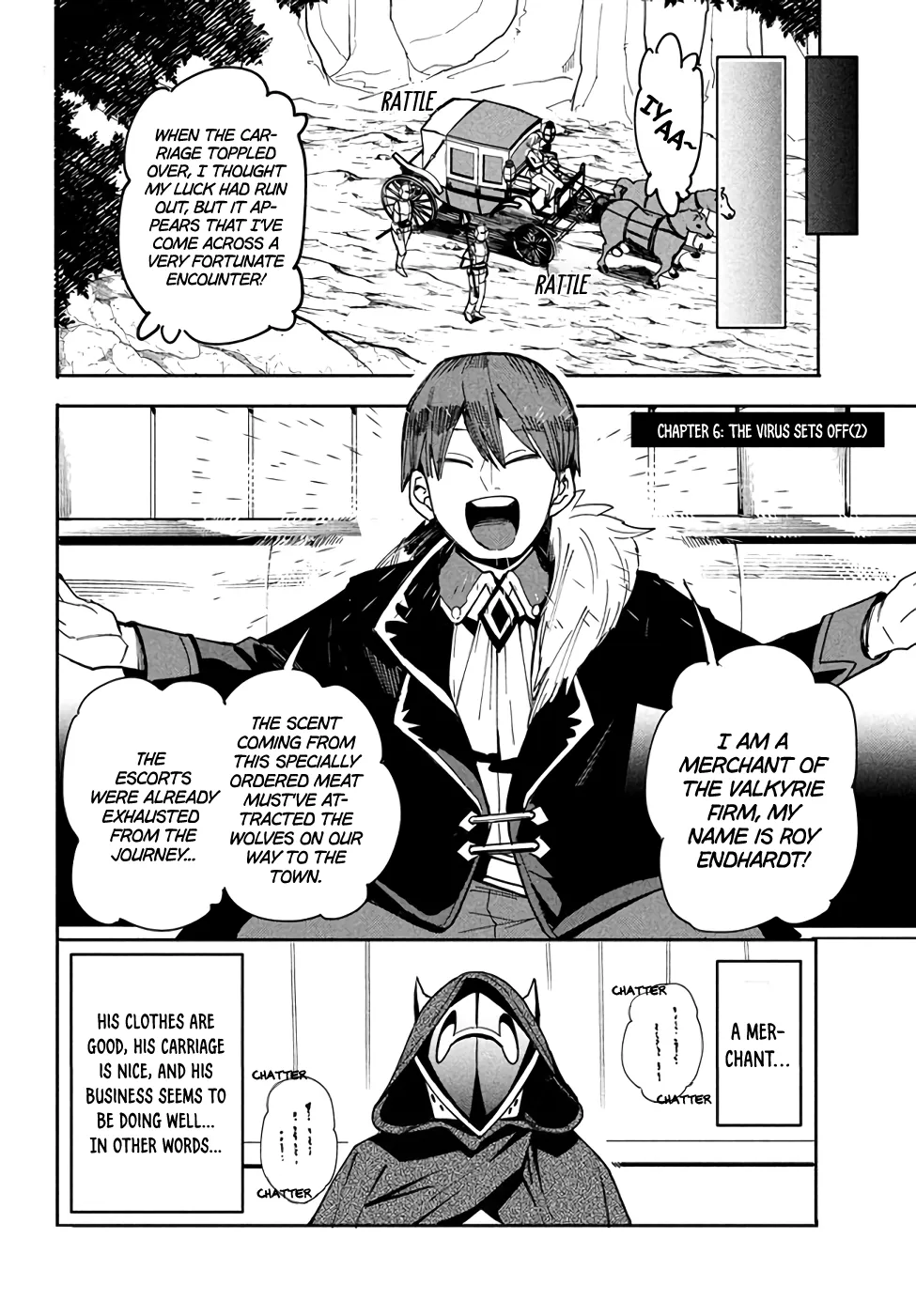 Virus Tensei Kara Hajimaru Isekai Kansen Monogatari Chapter 6.2 page 1 - MangaNato